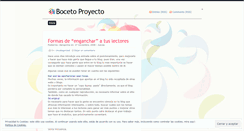 Desktop Screenshot of bocetoproyecto.wordpress.com