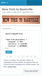 Mobile Screenshot of newyork2nashville.wordpress.com