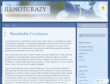 Tablet Screenshot of illnotcrazy.wordpress.com