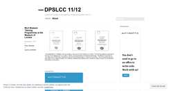 Desktop Screenshot of dpslcc11.wordpress.com