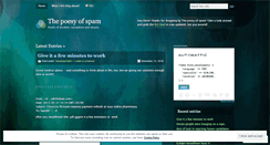 Desktop Screenshot of poeticspam.wordpress.com