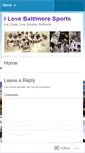 Mobile Screenshot of ilovebaltimoresports.wordpress.com