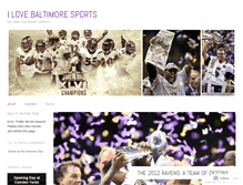 Tablet Screenshot of ilovebaltimoresports.wordpress.com