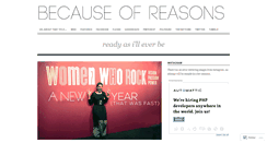 Desktop Screenshot of becauseofreasons.wordpress.com