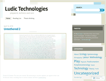 Tablet Screenshot of ludictechnologies.wordpress.com