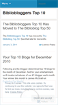 Mobile Screenshot of bibliobloggerstop10.wordpress.com
