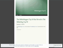 Tablet Screenshot of bibliobloggerstop10.wordpress.com