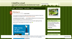 Desktop Screenshot of ishallbeatoad.wordpress.com