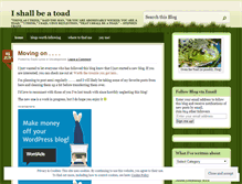 Tablet Screenshot of ishallbeatoad.wordpress.com