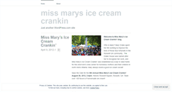Desktop Screenshot of missmarysicecreamcrankin.wordpress.com