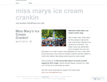 Tablet Screenshot of missmarysicecreamcrankin.wordpress.com