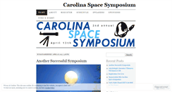 Desktop Screenshot of carolinaspacesymposium.wordpress.com