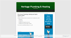 Desktop Screenshot of heritageplumbing.wordpress.com