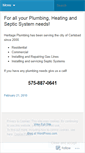 Mobile Screenshot of heritageplumbing.wordpress.com