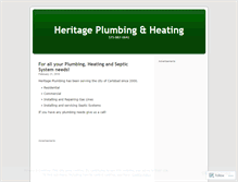 Tablet Screenshot of heritageplumbing.wordpress.com