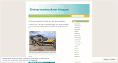 Desktop Screenshot of entreprenadmaskiner.wordpress.com