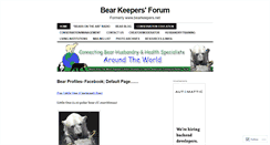 Desktop Screenshot of bearkeepers.wordpress.com