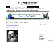Tablet Screenshot of bearkeepers.wordpress.com