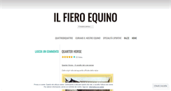 Desktop Screenshot of ilfieroequino.wordpress.com