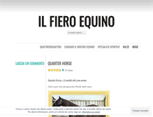 Tablet Screenshot of ilfieroequino.wordpress.com