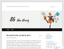 Tablet Screenshot of 86thesleep.wordpress.com