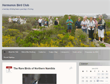 Tablet Screenshot of hermanusbirdclub.wordpress.com