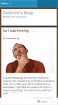 Mobile Screenshot of ordos20.wordpress.com