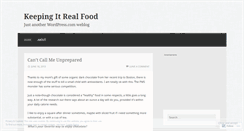 Desktop Screenshot of keepingitreadfood.wordpress.com