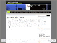 Tablet Screenshot of postevangelism.wordpress.com