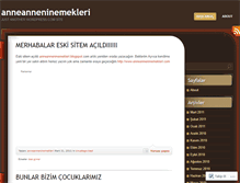 Tablet Screenshot of anneanneninemekleri.wordpress.com