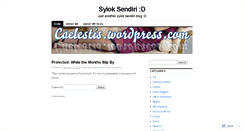 Desktop Screenshot of caelestis.wordpress.com