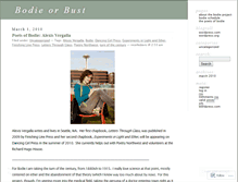 Tablet Screenshot of bodiepoetryproject.wordpress.com
