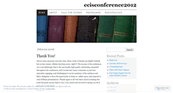 Desktop Screenshot of ecisconference2012.wordpress.com