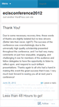 Mobile Screenshot of ecisconference2012.wordpress.com