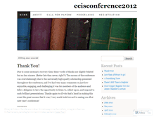 Tablet Screenshot of ecisconference2012.wordpress.com