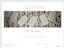 Tablet Screenshot of livingonsale.wordpress.com