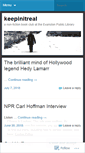 Mobile Screenshot of keepinitrealevanston.wordpress.com