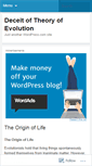 Mobile Screenshot of deceitofevolution.wordpress.com