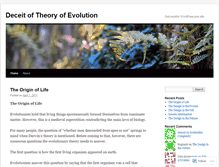 Tablet Screenshot of deceitofevolution.wordpress.com