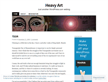 Tablet Screenshot of heavyart.wordpress.com