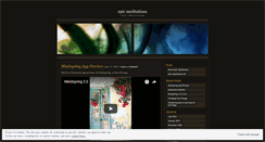 Desktop Screenshot of epicmeditations.wordpress.com