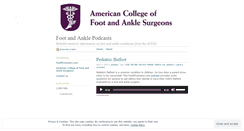 Desktop Screenshot of footphysicians.wordpress.com