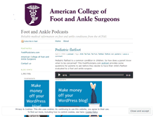 Tablet Screenshot of footphysicians.wordpress.com