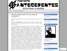 Tablet Screenshot of antecedentes.wordpress.com