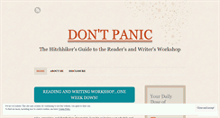 Desktop Screenshot of dontpanicandcarryatowel.wordpress.com