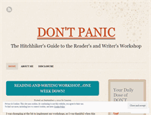 Tablet Screenshot of dontpanicandcarryatowel.wordpress.com