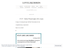 Tablet Screenshot of lovelikebirds.wordpress.com