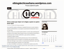 Tablet Screenshot of elblogdechicaurbana.wordpress.com