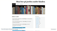 Desktop Screenshot of manborpajordenunderhimlen.wordpress.com