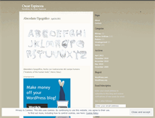 Tablet Screenshot of oscarespinoza.wordpress.com